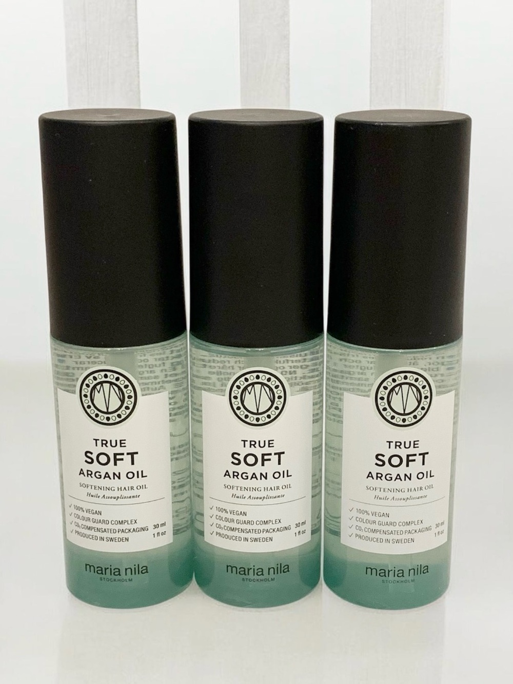 Lot of 3 Maria Nila True Soft Argan Oil 30ml / 1 oz